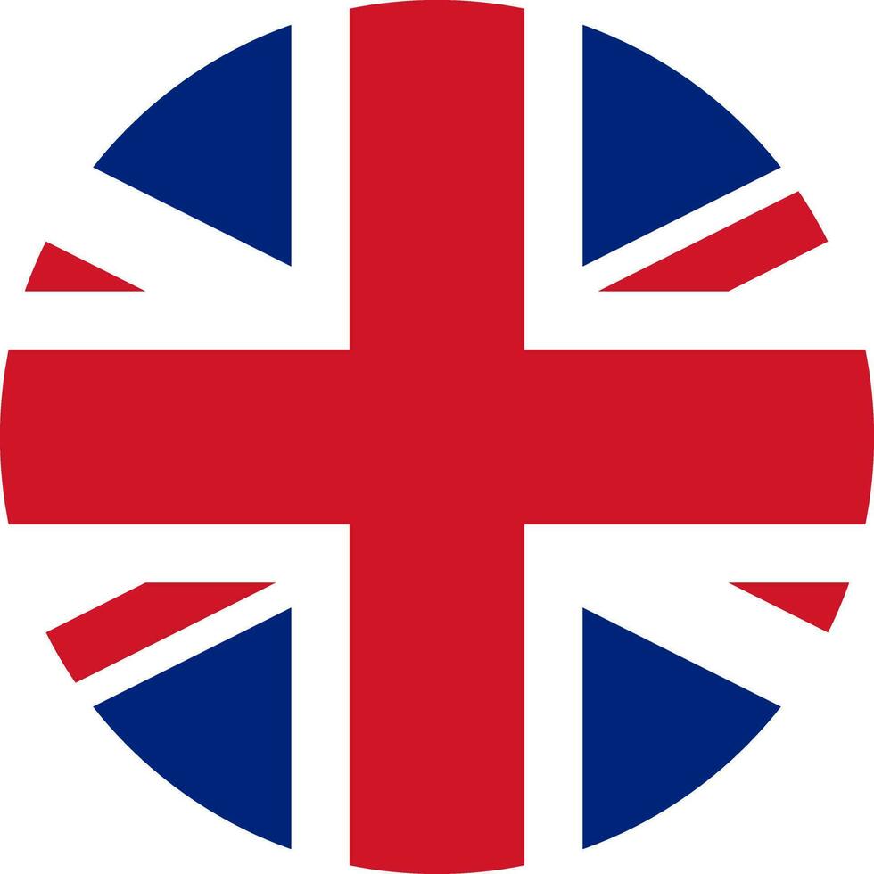 round Union Jack flag of the United Kingdom vector
