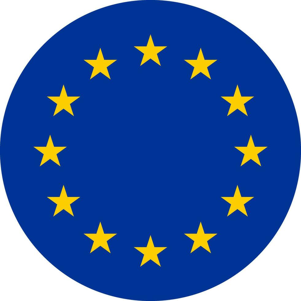 round flag of the European Union EU vector