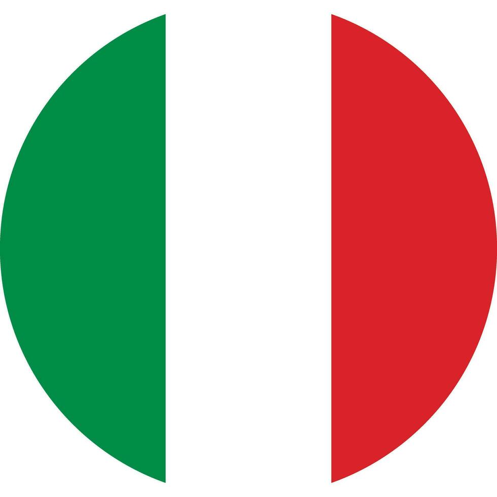 redondo italiano bandera de Italia vector