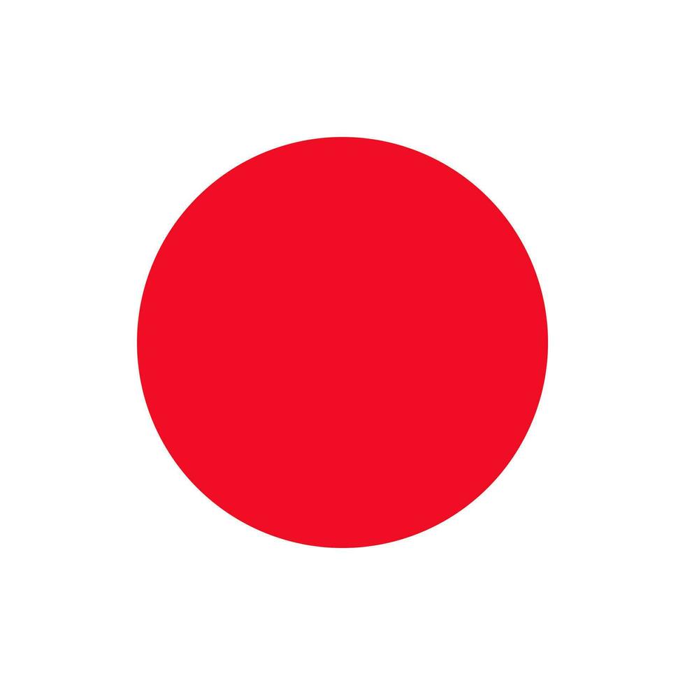 round Japanese flag of Japan vector