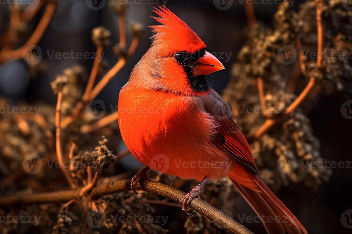 Beautiful bird on the forest ai generate photo