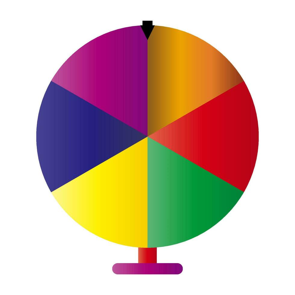 Color Wheel of fortune pallet spectrum gradient color circle. Free vector illustration.