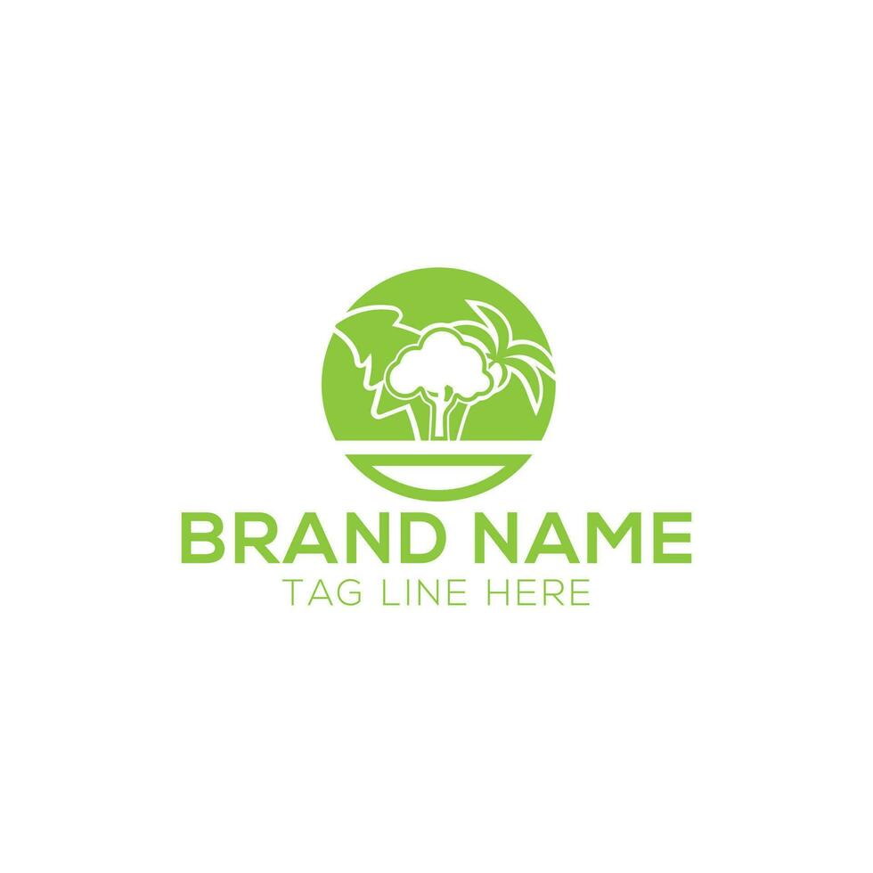 Tree and roots logo design vector isolated, abstract mangrove tree logo design