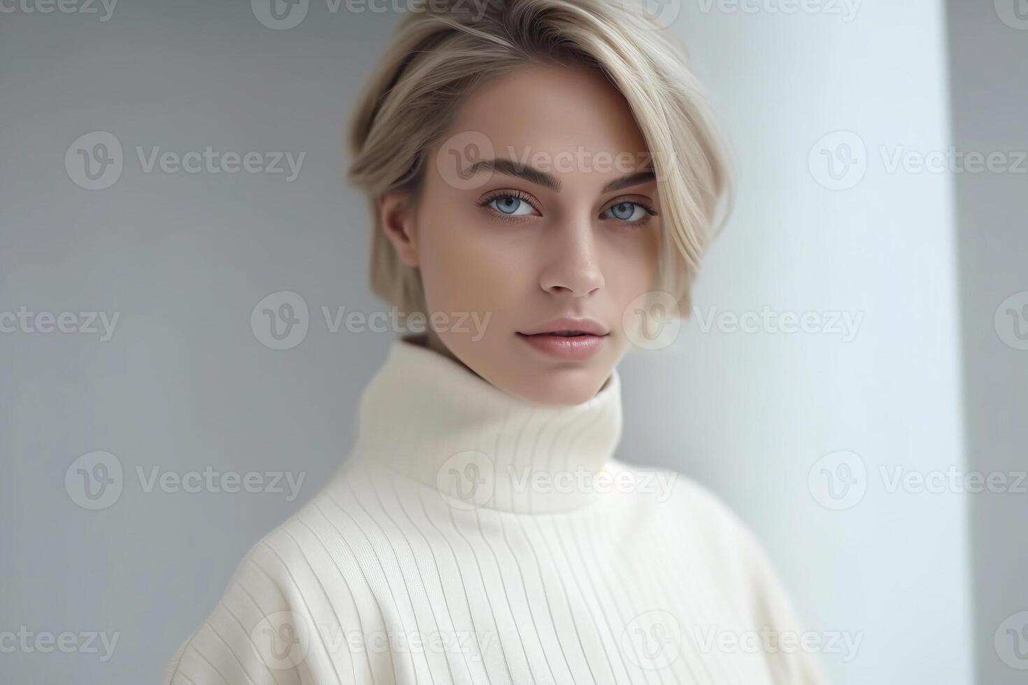 Portrait a beautiful woman ai generate photo