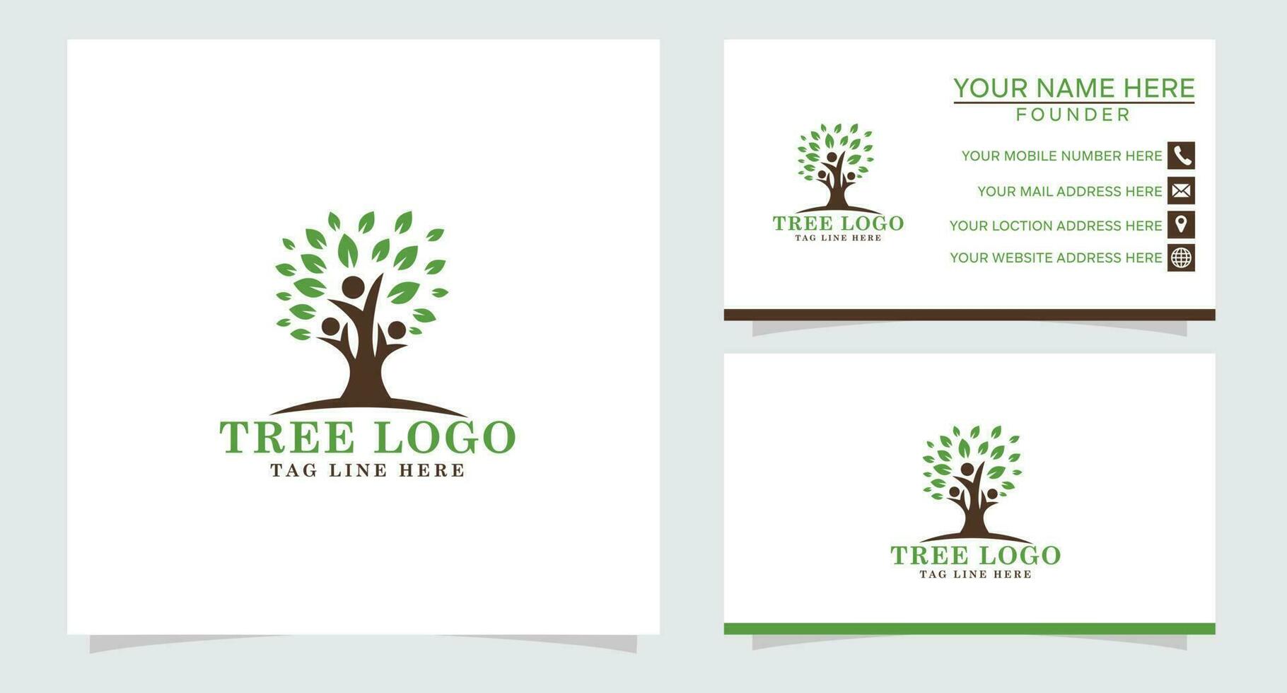 tree vector icon. Nature trees vector illustration logo design. green spring tree
