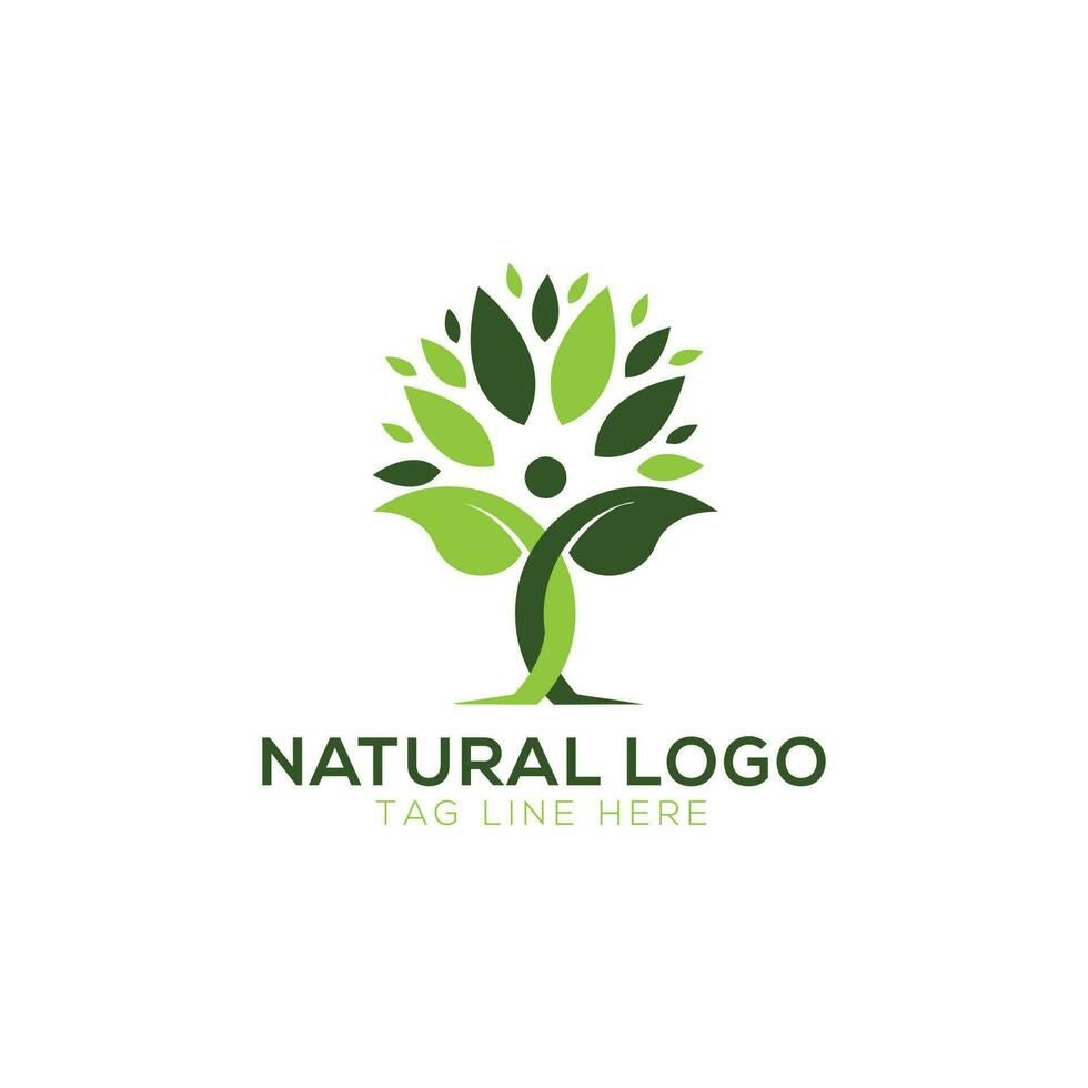 árbol logo vector icono ilustración