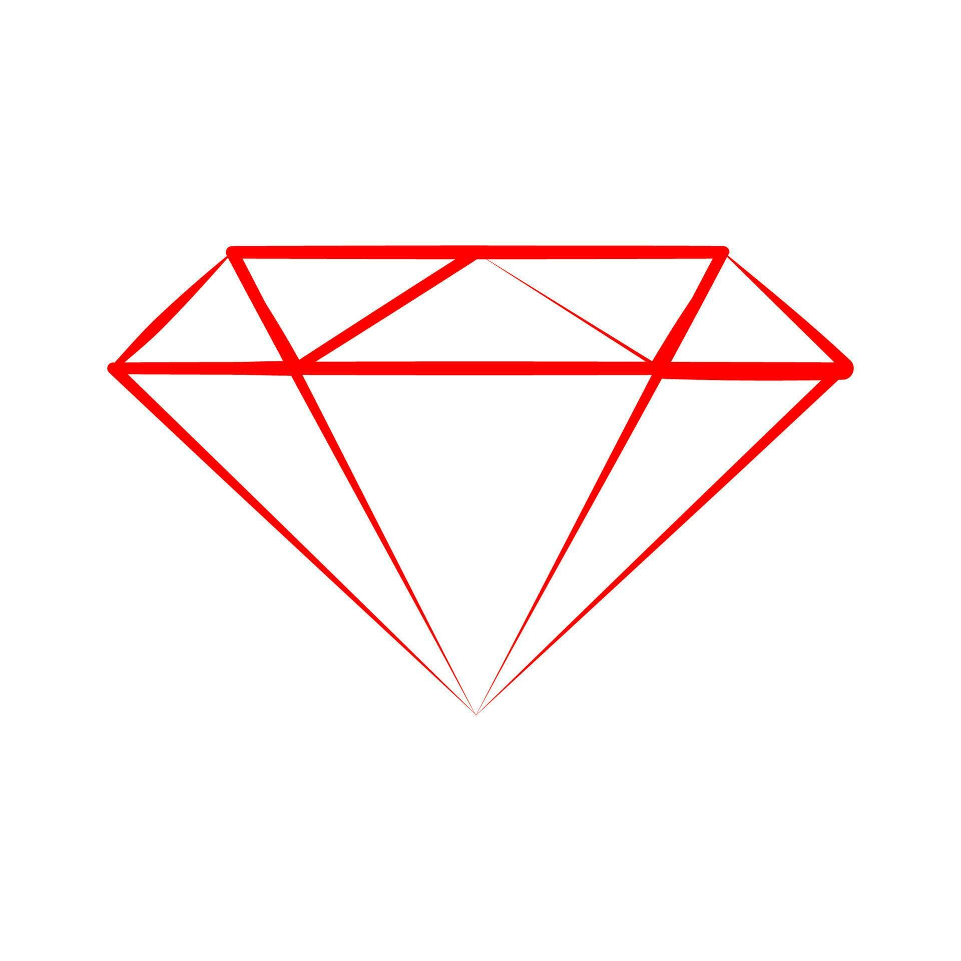 Diamond logo concept vector design. Linear Diamond Sign Vector Design