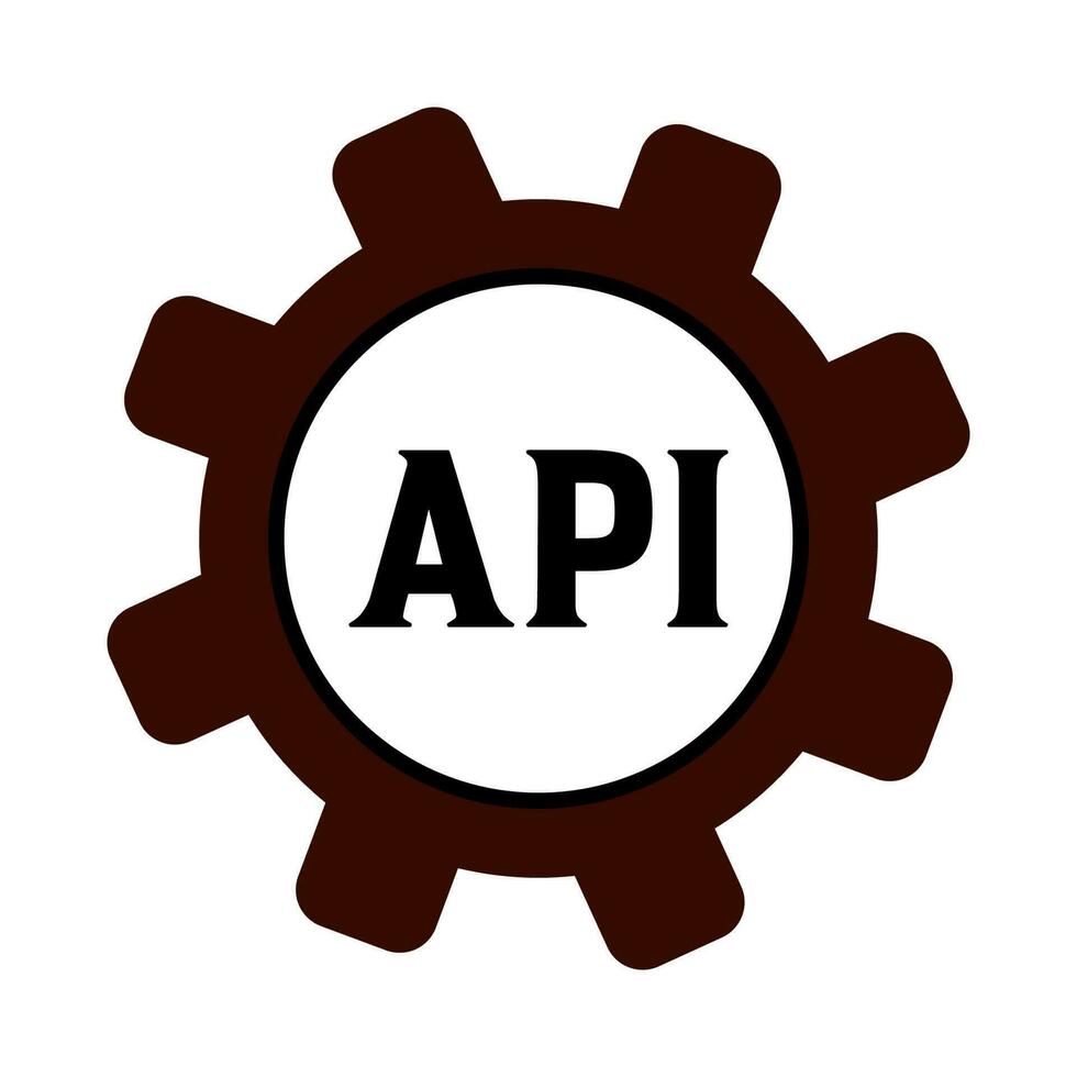Api, application, interface icon. Api setting vector icon. Free vector ...