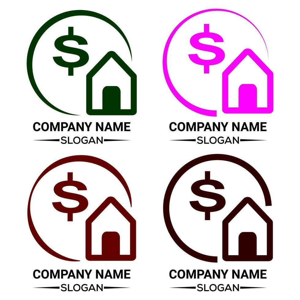 Buildings and Real Estate Logo Set. Construction and Architecture Logo Vector Design. Free vector illustration.