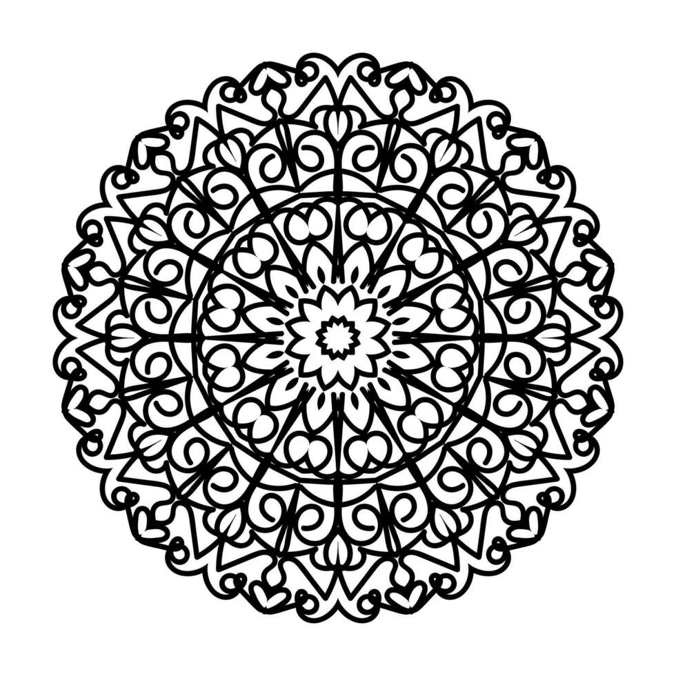 Free Oriental pattern, vintage decorative elements. Islam, Arabic, Indian, moroccan, turkish ottoman motifs Coloring page. Flower Mandala vector illustration.