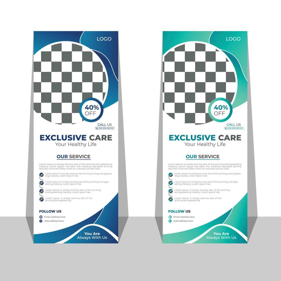 Roll up banner design template,background, pull up design, modern x-banner Business corporate background for Presentation stand, exhibition display Retractable exhibition vector