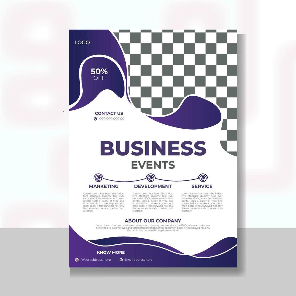 Flyer template layout design. Corporate business annual report, catalog, magazine, flyer Design Creative modern bright concept shape vector