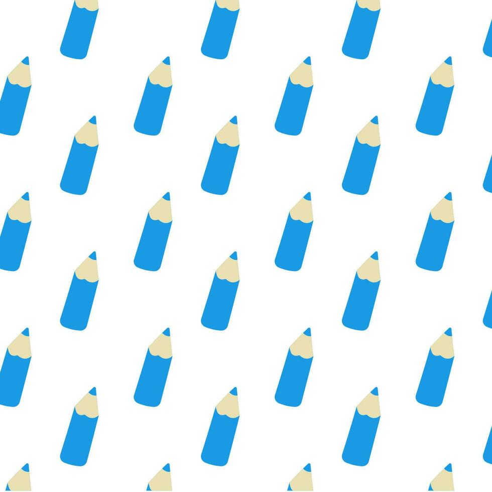 pencils blue colored to draw children's pattern vector