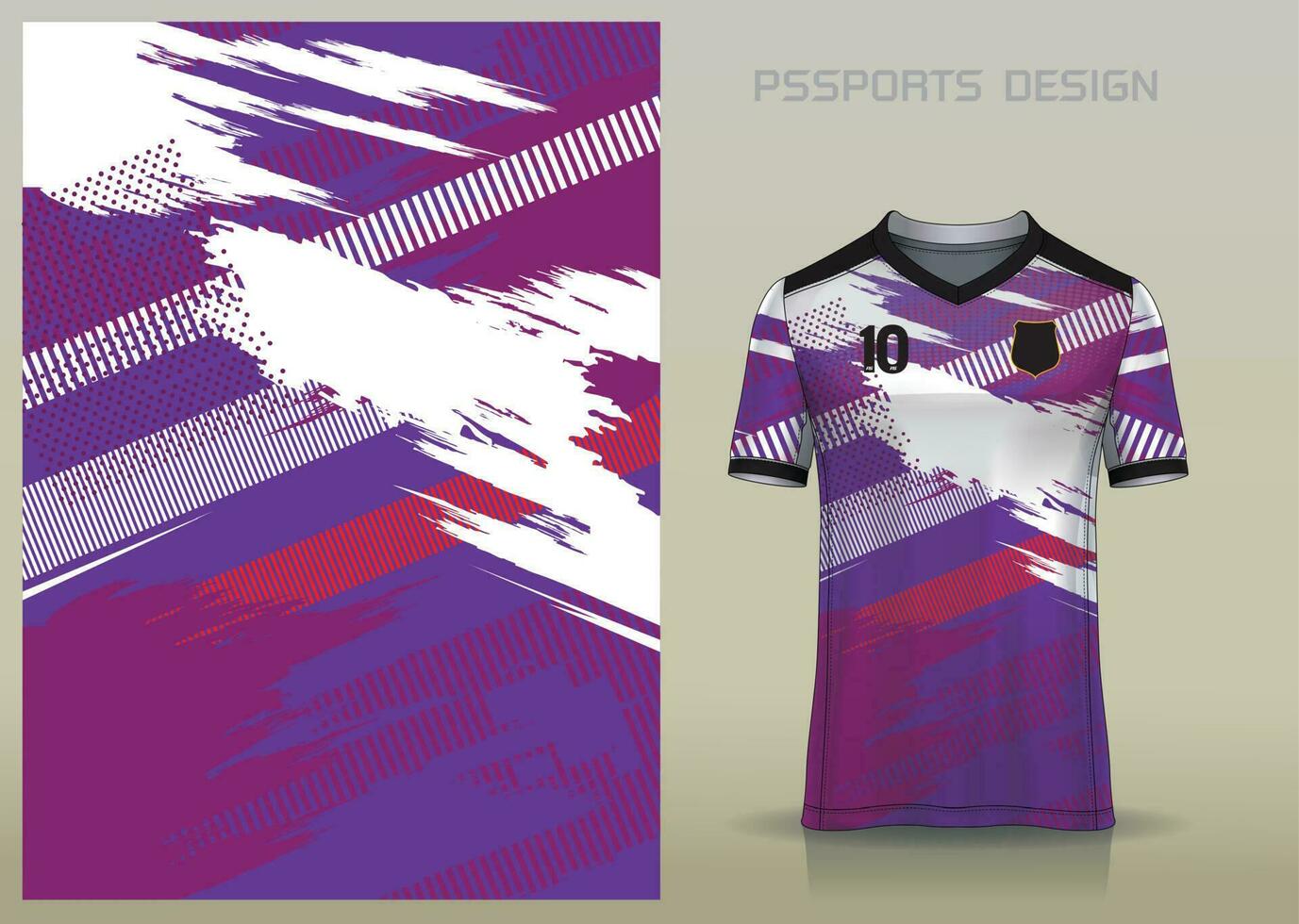 sports shirt design for use in the manufacture of sportswear or use as background vector