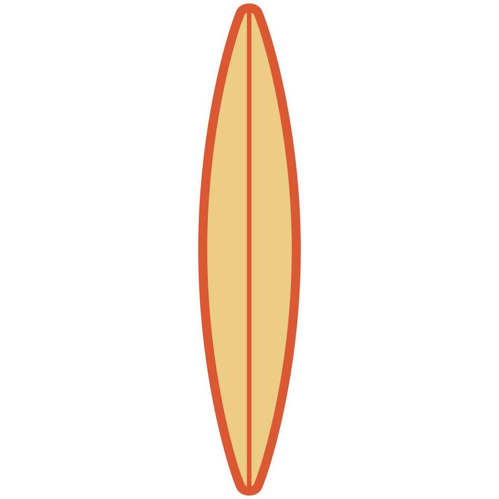 Surfboard. Flat vector illustration