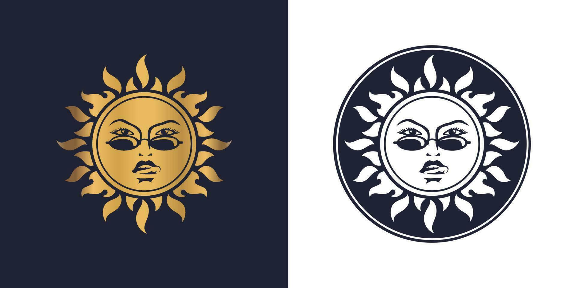 Sun With Face Vector Icon