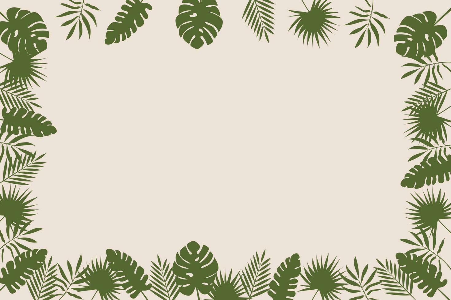 Minimal abstract leaves. Vector drawing of tropical leaves on a white background. Trendy botanical elements for your design. Vector