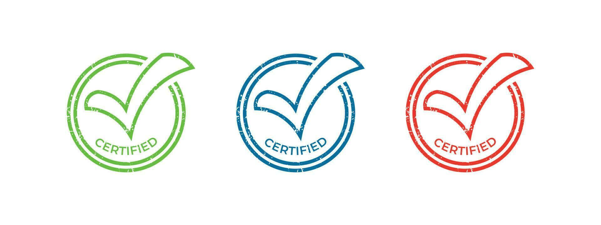 Set of certification stamps vector