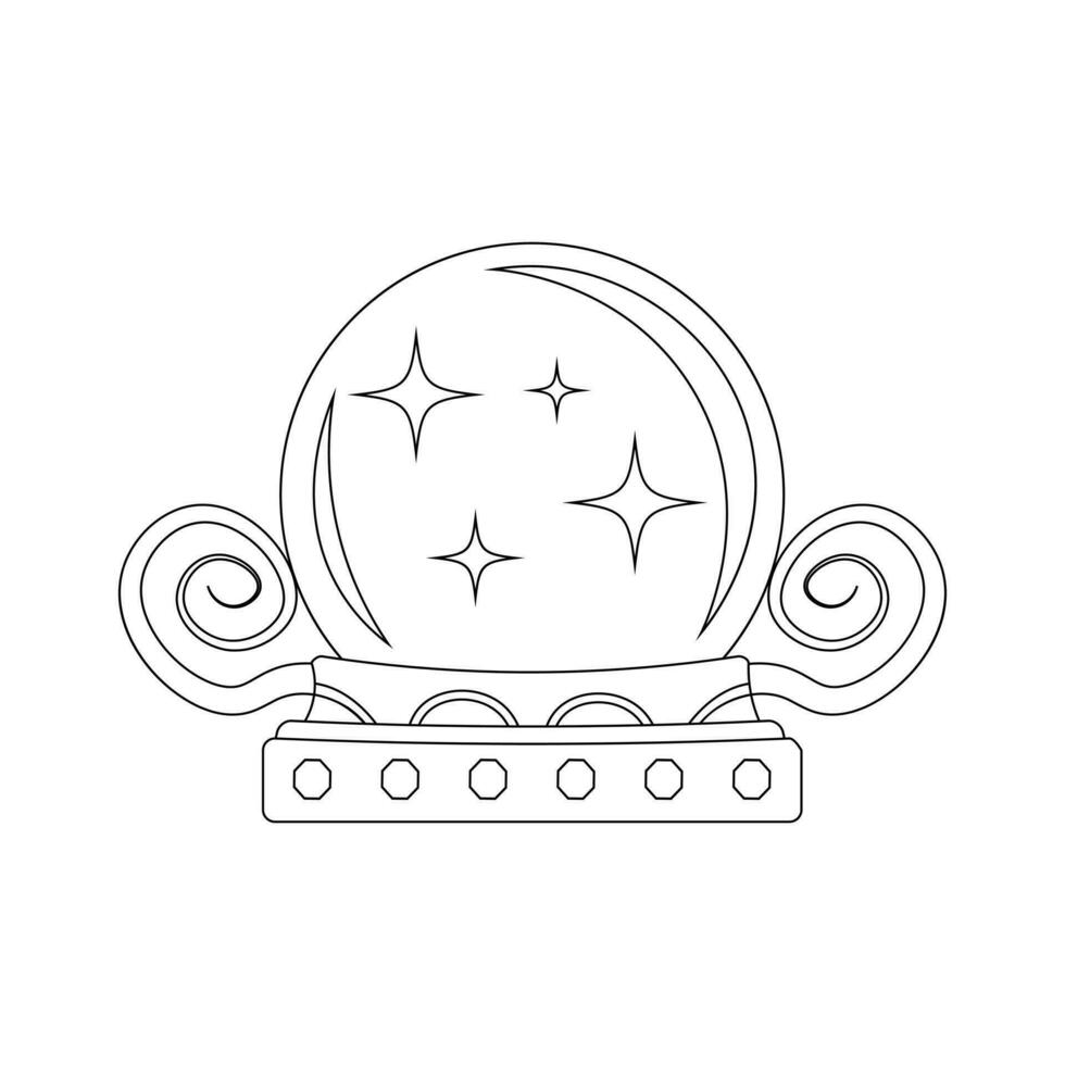 Magic ball coloring page vector