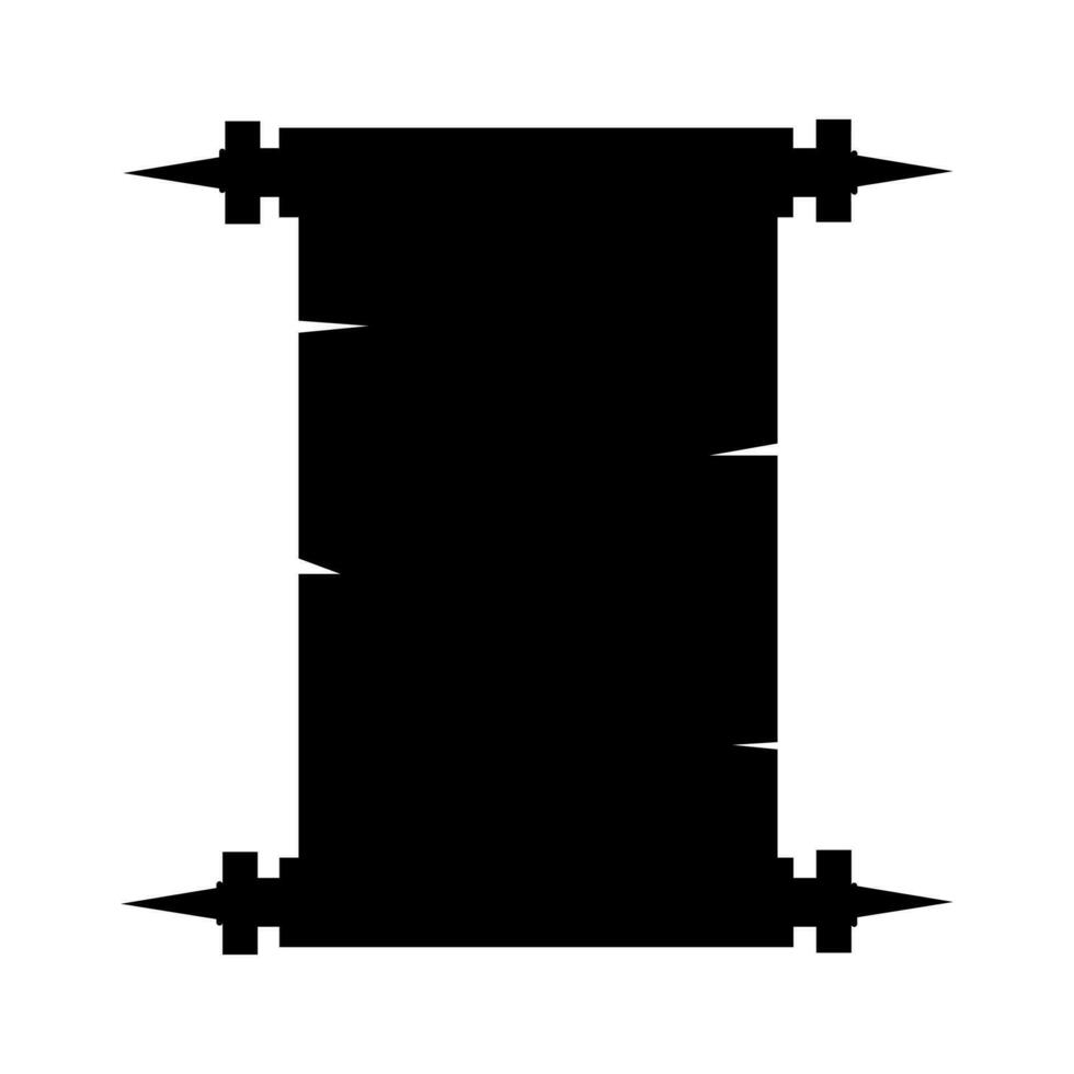 desenrollado Desplazarse silueta vector