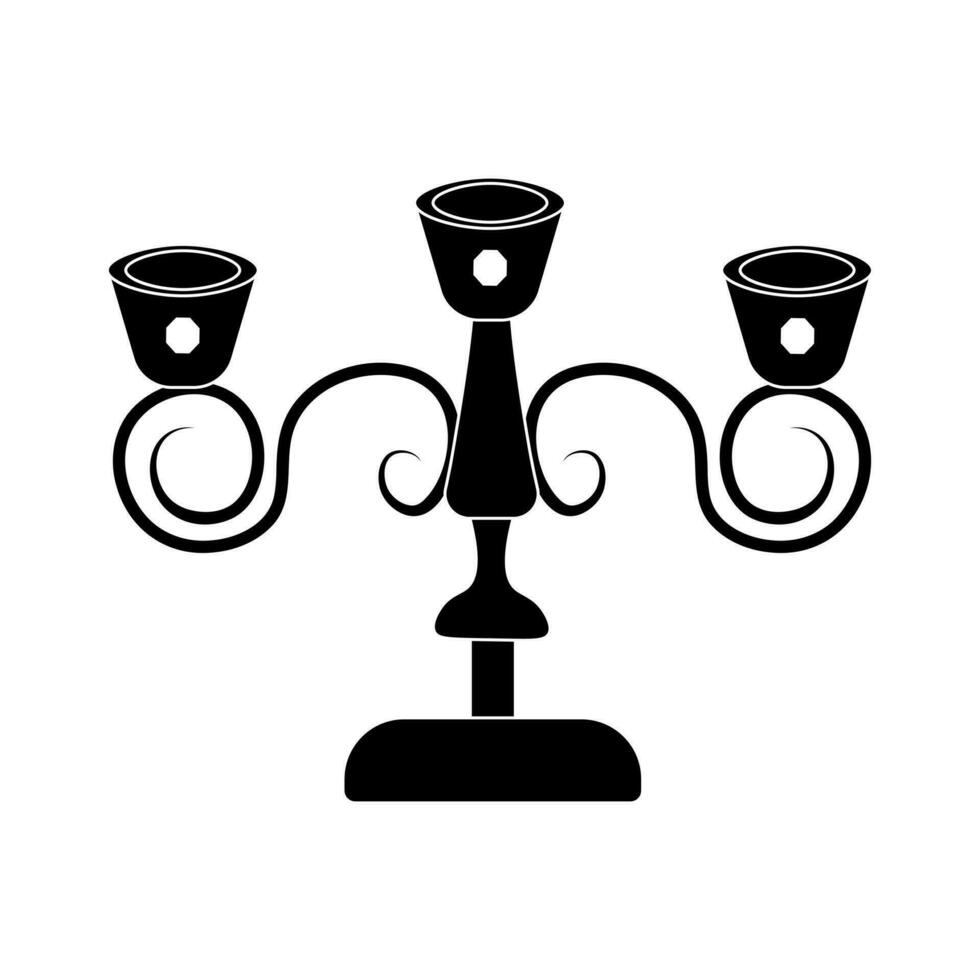 Glyph candlestick vector illustration