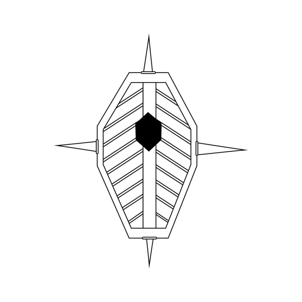 Shield coloring page vector