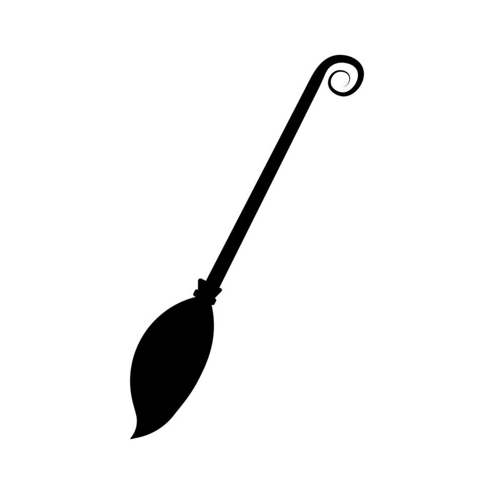 Magic broom silhouette vector