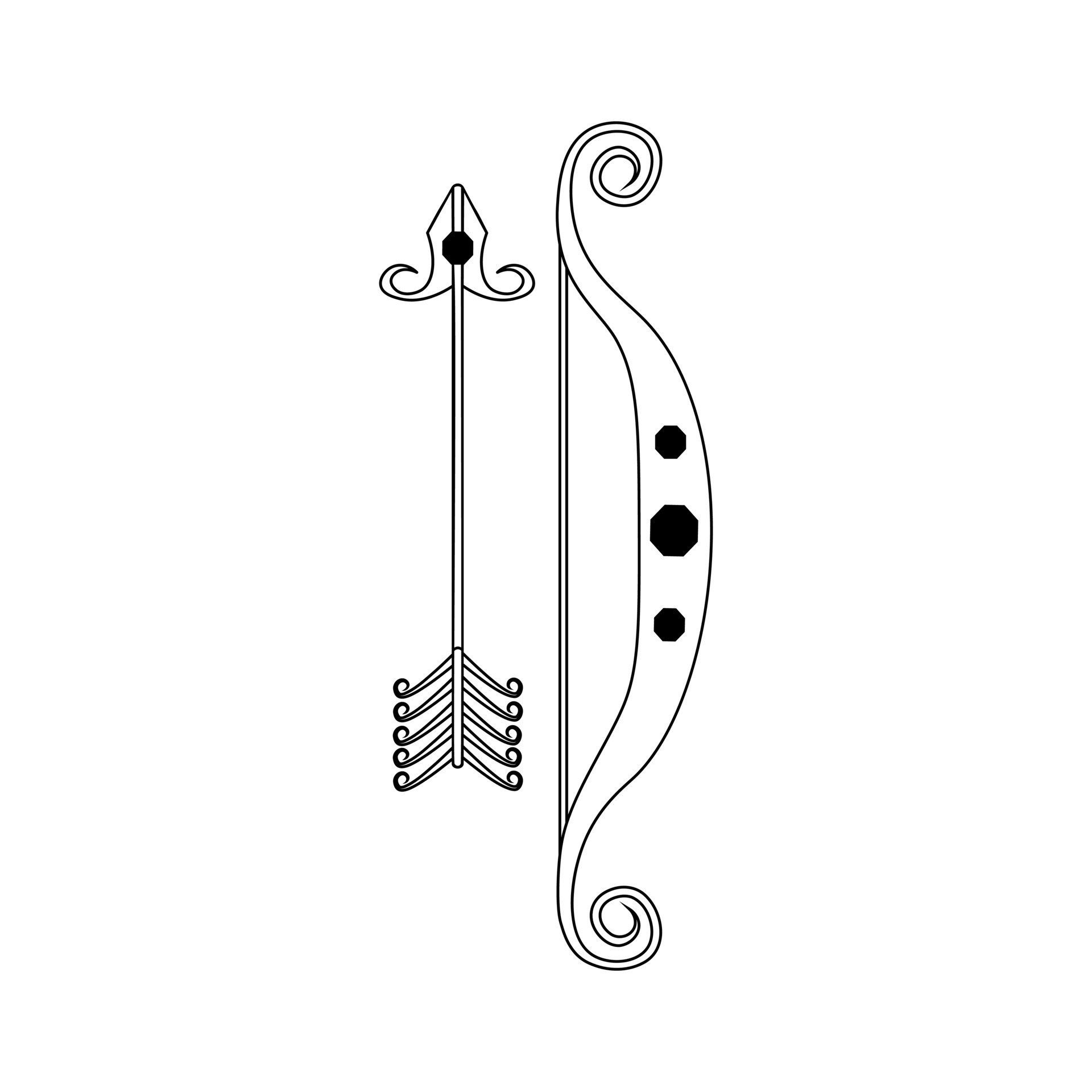 Arrow Coloring Page - Bow And Arrow Coloring Page Vector 