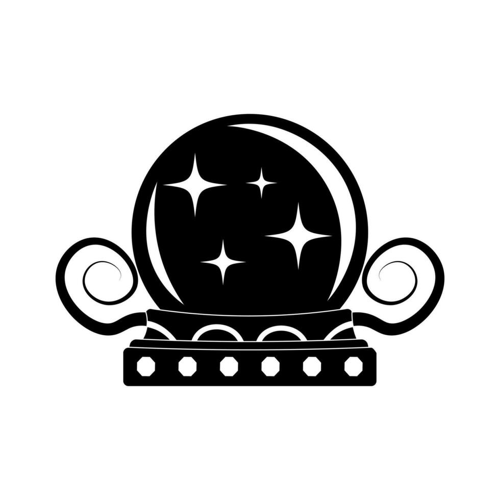 Glyph magic ball vector