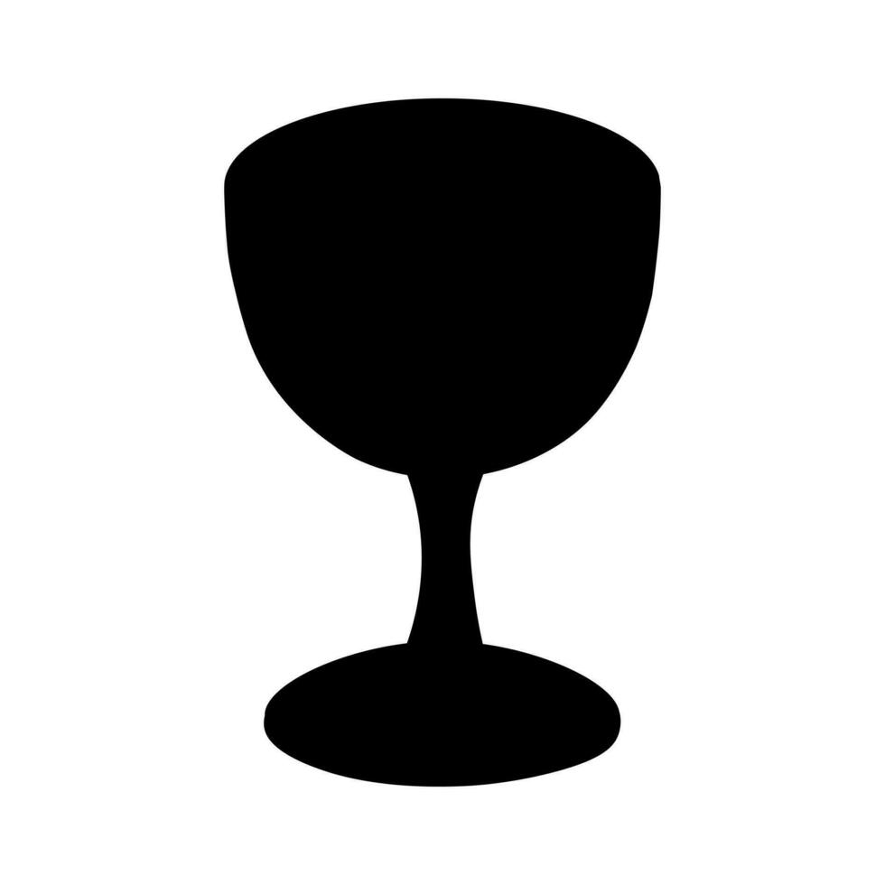 Silhouette medieval goblet for wine vector