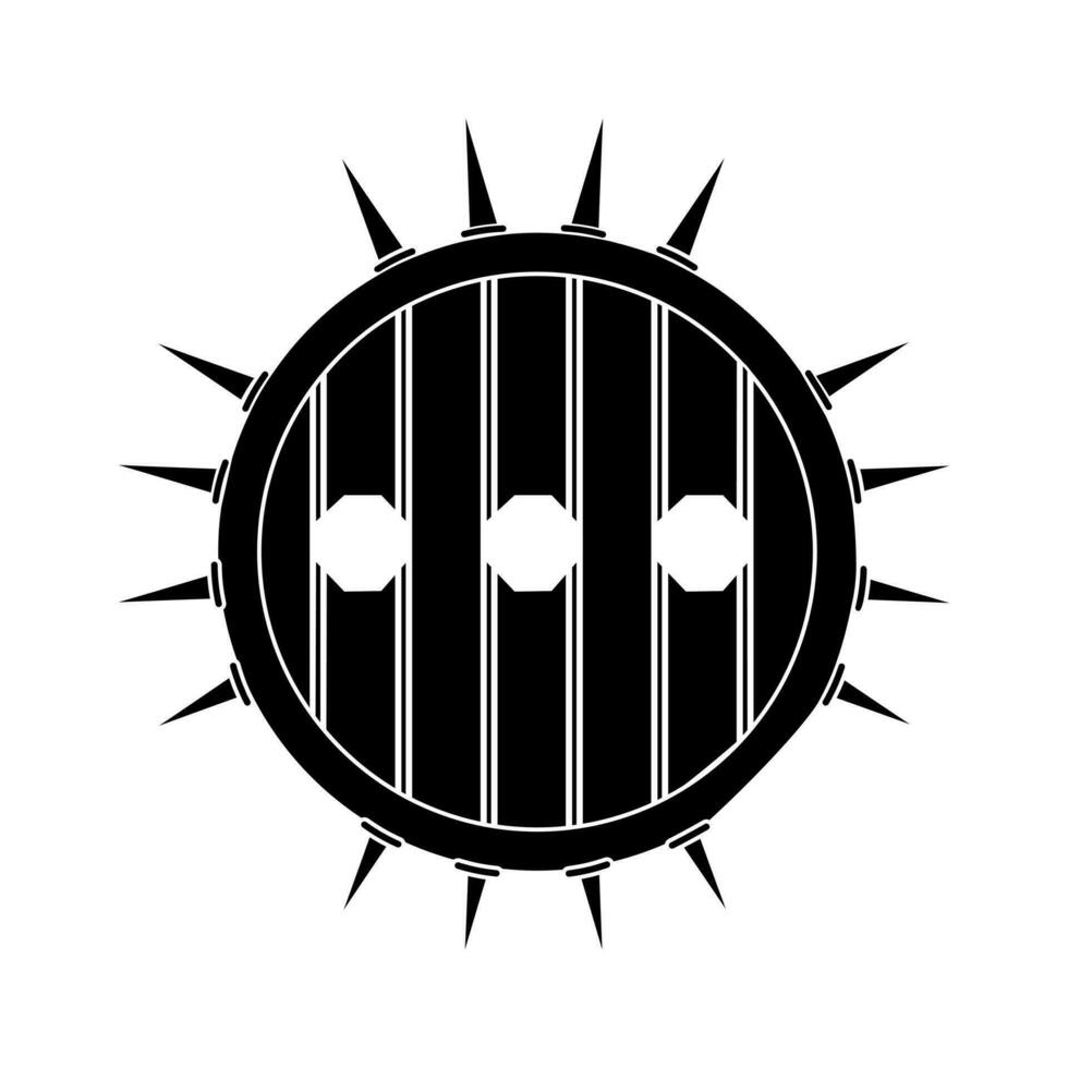 Glyph round shield vector