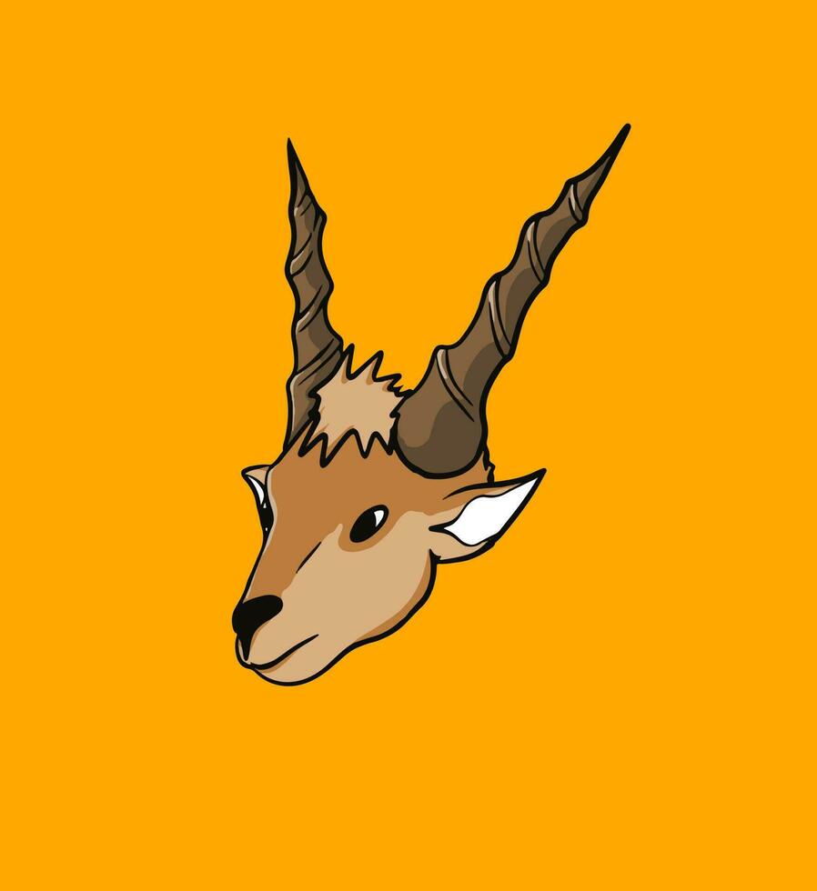 kudu head vector, good for icon, logo, mascot, template design, character, product design, merchandise, etc vector