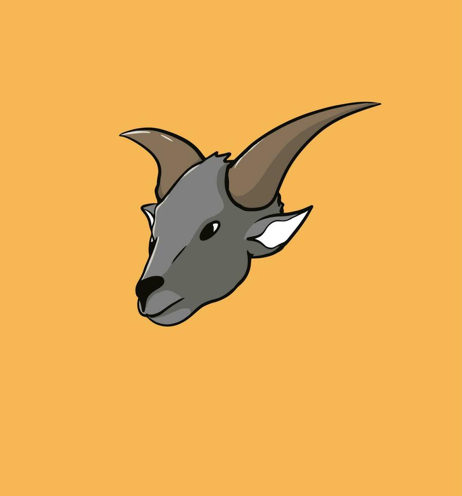 goat head vector, good for icon, logo, mascot, template design, character, product design, merchandise, etc vector