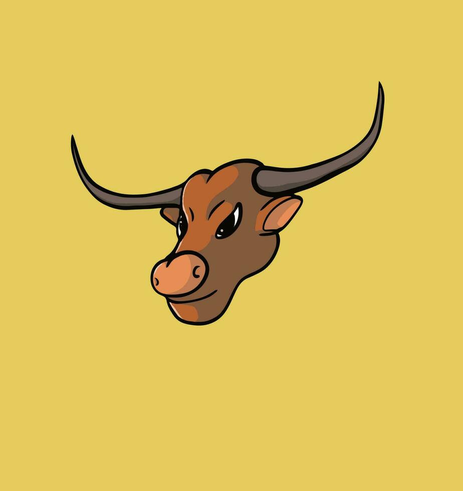 bull head vector, good for icon, logo, mascot, template design, character, product design, merchandise, etc vector