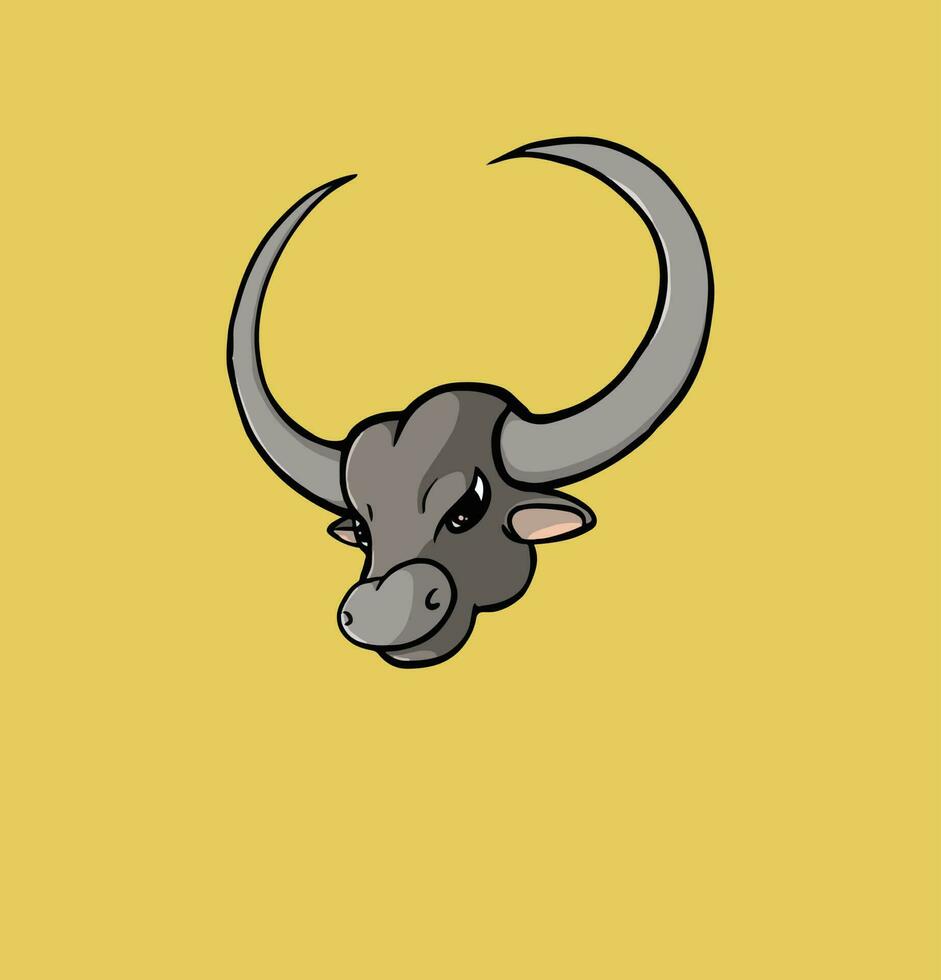 bull head vector, good for icon, logo, mascot, template design, character, product design, merchandise, etc vector