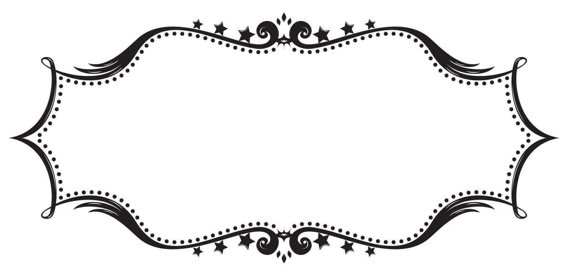 Retro frame silhouette vector