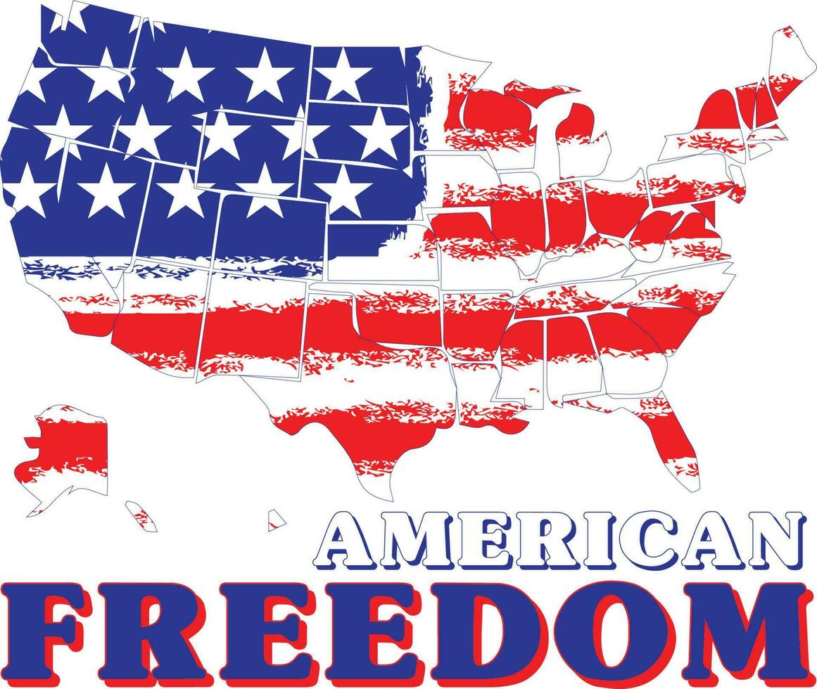 American Freedom t-shirt design, quote design vector