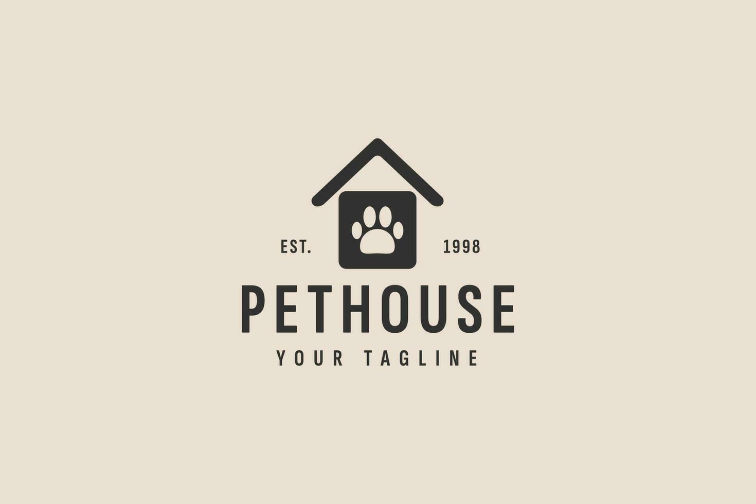 pet house logo vector icon illustration