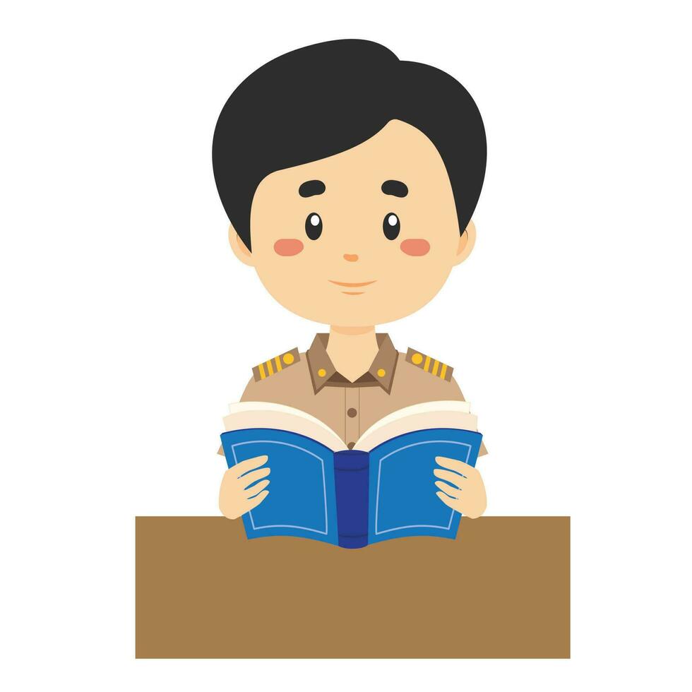 Government Employees Read a Book vector
