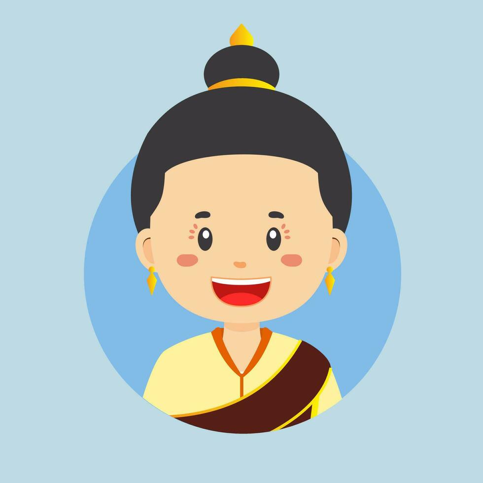 Avatar of a Laos Character vector