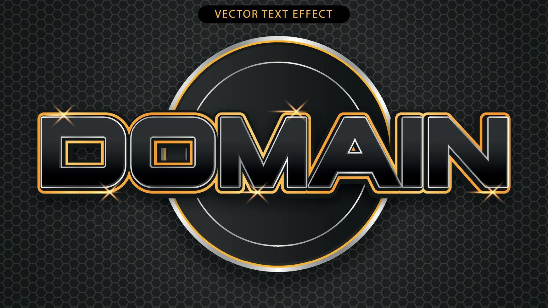 3D text effect domain with luxury and modern style vector