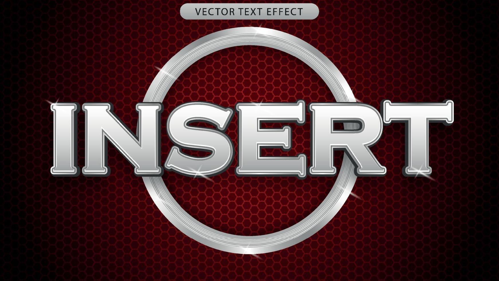 Insert 3D text effect with luxury and modern style vector