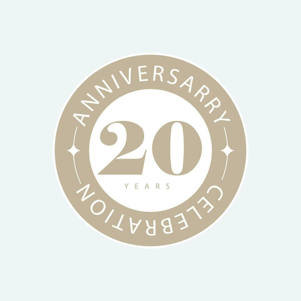 Vector anniversary logo design template