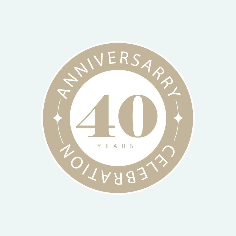 Vector anniversary logo design template
