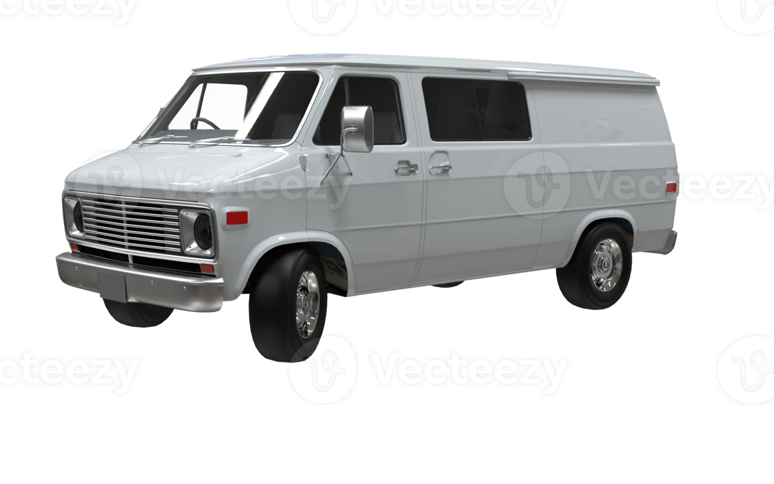 photo White van on Transparent background png