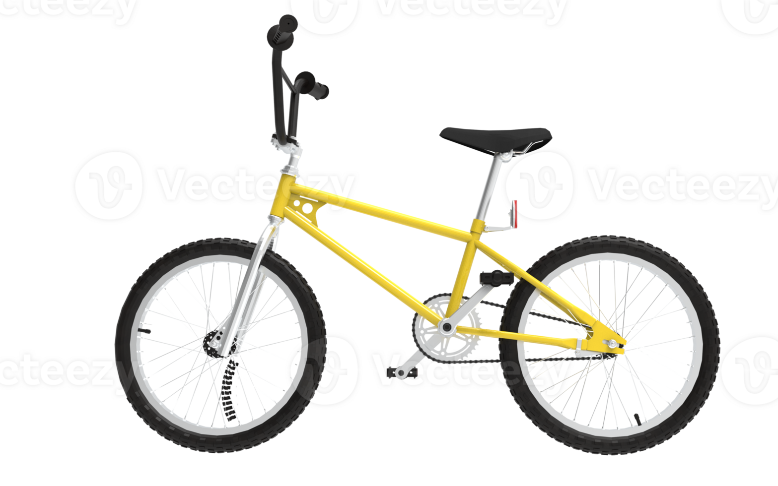 photo Yellow bicycle on Transparent background png