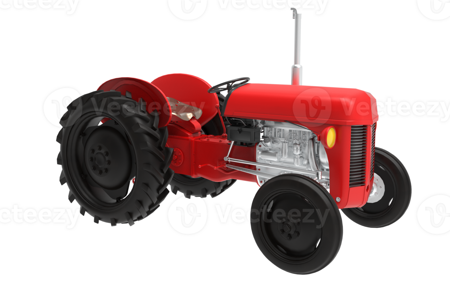 photo Red tractor on Transparent background 23832835 PNG