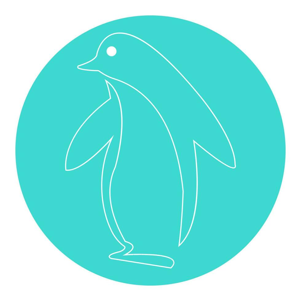 pingüino icono ilustración vector