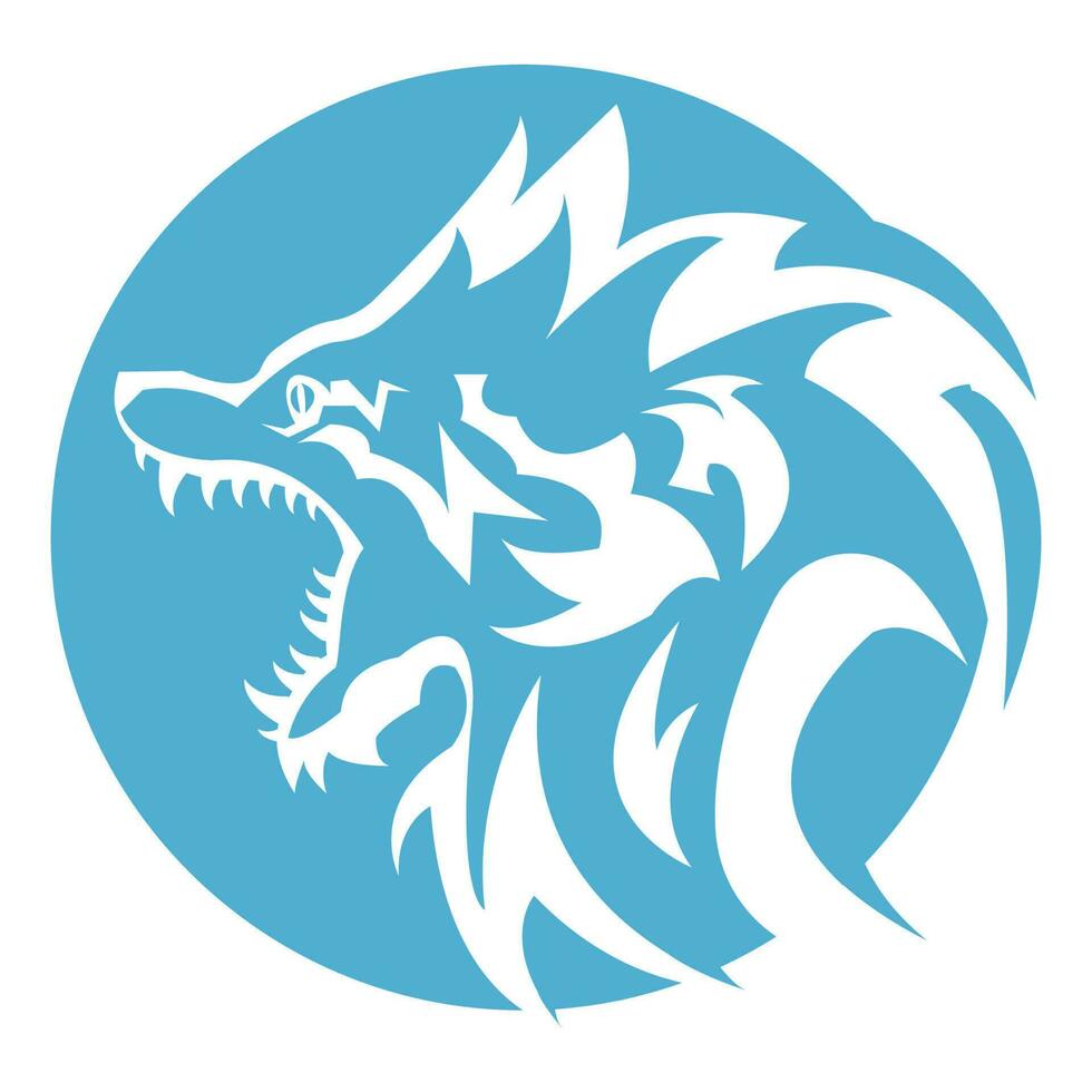 wolf icon illustration vector