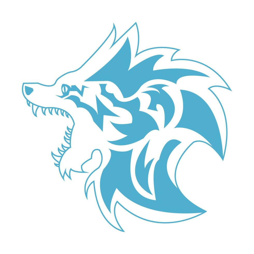 wolf icon illustration vector